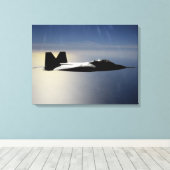 訓練ミッション2を飛行するF/A-22 Raptor キャンバスプリント (インサイチュ (ウッドフロア))