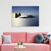 訓練ミッション2を飛行するF/A-22 Raptor キャンバスプリント (インサイチュ (リビング))