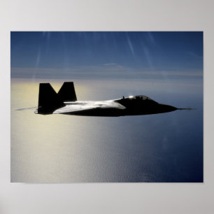訓練ミッション2を飛行するF/A-22 Raptor ポスター