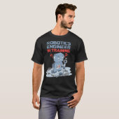 訓練ロボットのロボットおもしろい工学子供へ者 Tシャツ (正面フル)