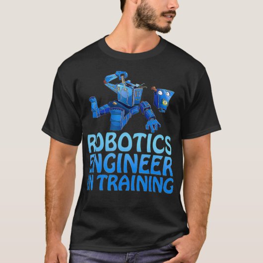 訓練ロボットのロボット技おもしろい術者 Tシャツ (正面)