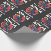 訓練中おもしろいの忍者キッド ラッピングペーパー (角)