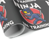 訓練中おもしろいの忍者キッド ラッピングペーパー (ロールコーナー)