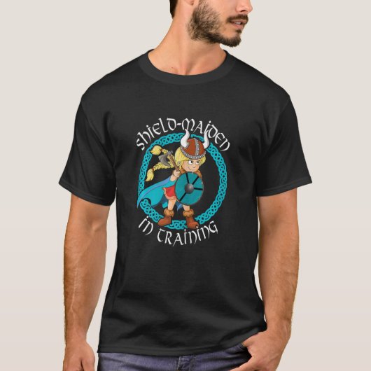 訓練中のシールドメイデン ラゲルタ ヴァイキング Tシャツ (正面)