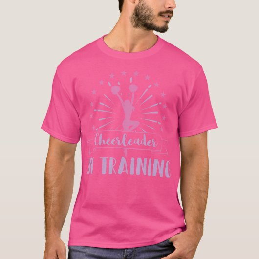 訓練中のチアリーダー応援練習キャンプ Tシャツ (正面)