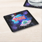 訓練中の宇宙飛行士 スクエアペーパーコースター (アングル)