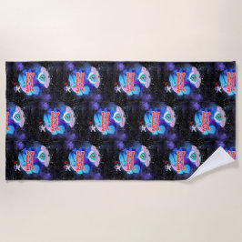 訓練中の宇宙飛行士 ビーチタオル