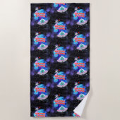 訓練中の宇宙飛行士 ビーチタオル (正面)