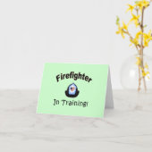 訓練中の消防士 カード (黄色い花)
