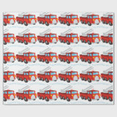 訓練中の消防士 ラッピングペーパー (フラット)