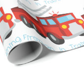 訓練中の消防士 ラッピングペーパー (ロールコーナー)