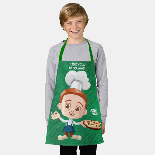 訓練調理師 エプロン (着用した状態)