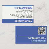 託児サービスQRコード名刺 名刺 (正面/裏面)