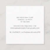 託児ユニコーンとムーンビジネスカード スクエア名刺 (裏面)