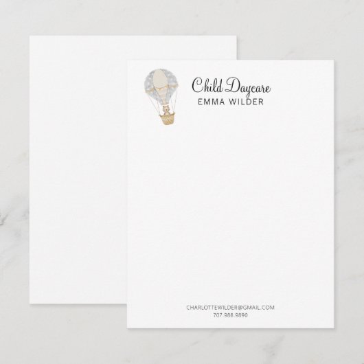 託児事業 ノートカード (正面/裏面)