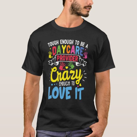 託児先生キッズチルドレン気にズデイケアプロヴィ Tシャツ (正面)