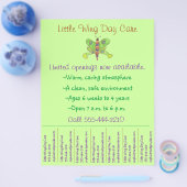 託児所のチラシ / デイケアのチラシ（はがき情報付き） チラシ (シングル)