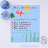 託児所のチラシ / デイケアのチラシ（情報が切り取れる） チラシ (シングル)