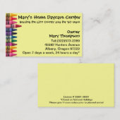 託児所のベビーシッターをする育児の名刺 名刺 (正面/裏面)