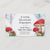 託児所の名刺カラフルなきのこ及びモンスター 名刺 (裏面)