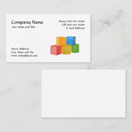 託児所の名刺 名刺 (正面/裏面)