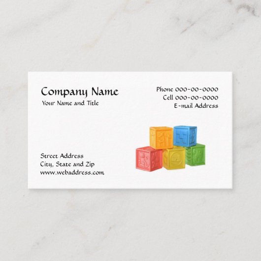 託児所の名刺 名刺 (正面)