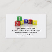 託児所の名刺 名刺 (裏面)