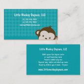 託児所の育児のベビーシッターをするお母さんのテレホンカード 名刺 (正面/裏面)