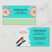 託児所の育児のベビーシッターをする名刺 名刺 (正面/裏面)