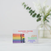 託児所はテンプレートをクレヨンで彩色します 名刺 (スタンド正面)