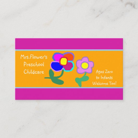 託児所または幼稚園の名刺 名刺 (正面)