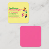 託児所ベビーシッター事業 スクエア名刺 (正面/裏面)