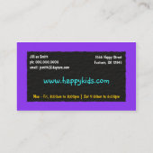 託児所、子気にども、ベビーシッター名刺 名刺 (裏面)