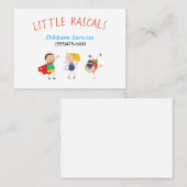 託児施設事業名刺 名刺 (正面/裏面)