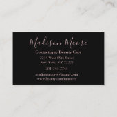 記されるかわいらしい花のバラ名前かビジネス 名刺 (裏面)