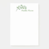 記される植物の緑の草木の枝名前 ポストイット (正面)