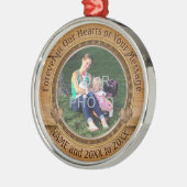 記カスタム念クリスマスオーナメントと写真 メタルオーナメント (左)