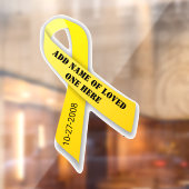 記パーソナライズされた念黄色リボン  ウィンドウサイン (シート2)