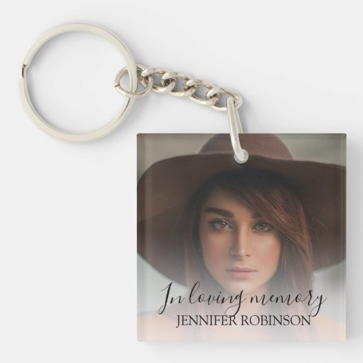 記パーソナライズされた憶を愛しながら|記念碑 キーホルダー (正面)