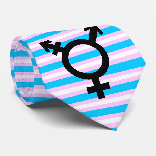 記号とストライプのなTRANSのプライドのタイ- ネクタイ (ロール)