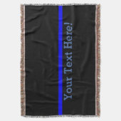 記号による薄いブルーラインはこれを個人化します スローブランケット (正面縦)