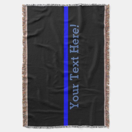 記号による薄いブルーラインはこれを個人化します スローブランケット (正面縦)