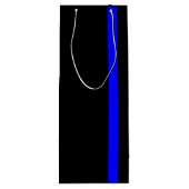 記号による薄いブルーライン垂直 ワインギフトバッグ (裏面)