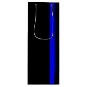 記号による薄いブルーライン垂直 ワインギフトバッグ (正面)