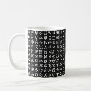 記号のセットは文字フォントを実行古代オカルト コーヒーマグカップ