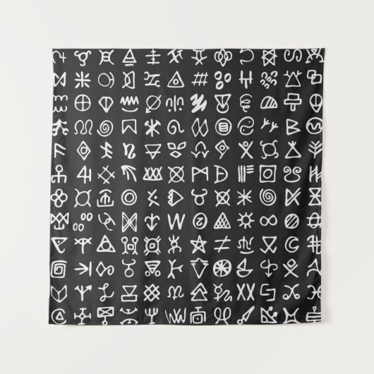 記号のセットは文字フォントを実行古代オカルト タペストリー (正面)