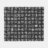 記号のセットは文字フォントを実行古代オカルト フリースブランケット (正面(横))