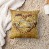 記号の二色二重無限ハート クッション (ブランケット)