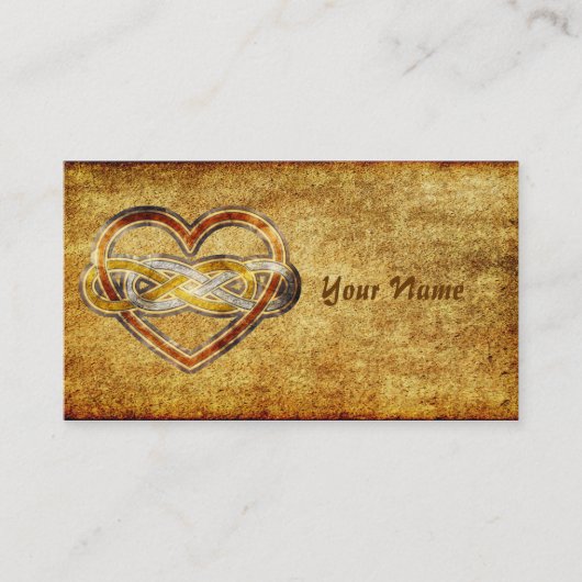 記号の二色二重無限ハート 名刺 (正面)