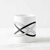記号の二重無限-黒及び白 コーヒーマグカップ (中央)